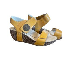 Abeo Women’s BIO System build in Orthotic Slingback Leather Sandals Sunflower 10